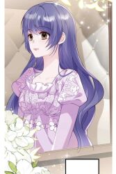 character_request color empty_eyes expressionless long_hair purple_hair screenshot tagme the_sold_young_lady_is_protected_by_her_brothers translated