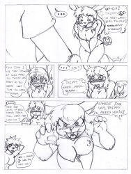 bottomless breasts bunny_ears bunny_girl comic crazycowproductions drool femsub furry greyscale happy_trance maledom nude open_mouth original prissi_(crazycowproductions) pussy_juice sweat text topless traditional trippy_(trippy)