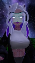 3d animal_ears clothed female_only femsub hoodie purple_eyes spiral tech_control vrchat white_hair