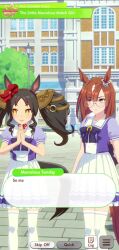 3d animated black_hair blush bow_tie christmas_tree eyebrows_visible_through_hair female_only femdom femsub food glasses hair_ornament hand_on_hip happy_trance horse_girl humor ikuno_dictus marvelous_sunday multiple_girls multiple_subs official orange_hair parody pov pov_sub school_uniform skirt smile sound tagme teacher text thighhighs trainer_(uma_musume) twintails uma_musume very_long_hair video