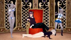 3d ahoge alternate_costume arms_above_head ass bare_legs barefoot bikini bikini_bottom bikini_top black_nail_polish boots chair character_request closed_eyes clothed costume cover crossed_legs crossover eye_color_change fairy_tail fate/grand_order fate_(series) feet femdom femsub flower flower_in_hair grey_hair hair_ornament happy_trance harem horns human_furniture hypnozz jeanne_alter large_breasts legs long_hair lucy_heartfilia multiple_girls multiple_subs nail_polish nami_(one_piece) one_piece panties petrification pink_eyes pirate posing red_eyes shoes short_hair skirt smile statue swimsuit tongue tongue_out very_long_hair white_hair
