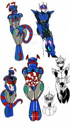 arcee cyl4s dazed femsub happy_trance open_mouth prime_(cyl4s) robot spiral tail transformers transformers_prime