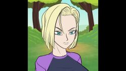  android_18 animated bare_legs before_and_after bell_collar blonde_hair blue_eyes bottomless bouncing_breasts cat_ears collar dancing dragon_ball dragon_ball_z empty_eyes expressionless fake_animal_ears femsub finger_snap katsiika large_breasts maledom meme navel nipples nude open_mouth pendulum pussy shirt short_hair sound tagme topless video 