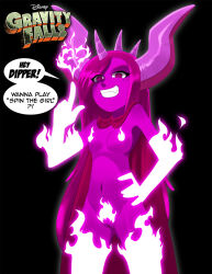  bottomless breasts cape corruption demon demon_girl disney empty_eyes evil_smile fangs female_only femdom femsub freckles gloves gravity_falls happy_trance hazardhead69 horns hypnotized_dom hypnotized_hypnotist monster_girl nude opera_gloves possession pyronica smile text thighhighs topless very_long_hair wendy_corduroy 