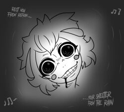  black_eyes blood dialogue english_text evil_smile femdom hypnotic_voice imminent_death nightmare_fuel original pov pov_sub ryu34 short_hair siren smile text 