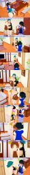  absurdres ash_ketchum black_hair blonde_hair brown_eyes closed_eyes clothed daisy_oak delia_ketchum dialogue english_text femsub green_hair horokeu hypnotized_assistant long_hair maledom milf mother_and_daughter multiple_girls multiple_subs nintendo officer_jenny pokemon pokemon_(anime) short_hair simulated_fellatio simulated_handjob text 