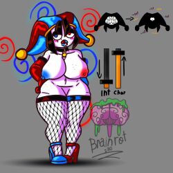 bimbofication brain brain_drain brainrot280 drool femsub fishnets pomni the_amazing_digital_circus unfocused_eyes