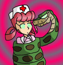  brokenteapot coils disney female_only femsub hat hypnotic_eyes kaa kaa_eyes nintendo nurse nurse_joy pokemon pokemon_(anime) snake the_jungle_book 