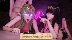 3d dochaunt femdom femsub fire_emblem fire_emblem_awakening grima_(fire_emblem_awakening) nintendo robin_(fire_emblem_awakening) tagme text tharja tiki_(fire_emblem)