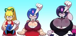  absurdres breast_expansion breasts capcom female_only femsub huge_breasts megaman_(series) prinnydood roll solo splash_woman tagme transformation 