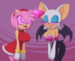  amy_rose animated animated_gif bat_girl bat_wings breasts cleavage crystal drool female_only femsub furry happy_trance hedgehog_girl large_breasts latex long_hair multiple_girls open_mouth pink_hair ring_eyes rouge_the_bat short_hair smile sonic_the_hedgehog_(series) spiral_eyes symbol_in_eyes tongue tongue_out white_hair wings zelamir 