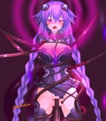  animated animated_gif bodysuit braid breasts censored expressionless female_only femsub glowing glowing_eyes hyperdimension_neptunia large_breasts mizuku neptune_(hyperdimension_neptunia) open_mouth purple_hair purple_heart pussy_juice sex tentacle_sex tentacles twin_braids twintails very_long_hair 