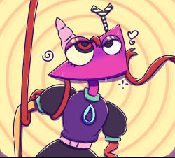 femdom gangle_(the_amazing_digital_circus) simple_background swirlysmiles tagme the_amazing_digital_circus zooble