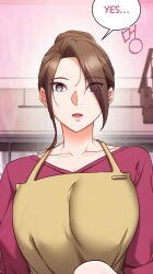  apron brown_hair character_request color expressionless femsub hypnotic_app mind_control_(manhwa) screenshot spiral_eyes tagme translated 