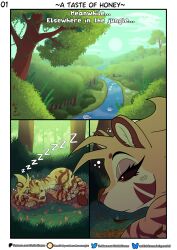  awakening breasts furry honey_(iamaneagle) iamaneagle muscle_girl nipples nude original sleeping snoring solo tagme tiger_girl 