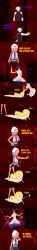  absurdres angry black_hair blue_eyes breasts censored closed_eyes clothed dialogue english_text female_only femdom femsub long_hair mad_jacks multiple_doms multiple_girls multiple_subs nintendo nipples nude pink_hair pokemon pussy sabrina scared short_hair text 