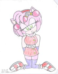 amy_rose blacksista100 breasts empty_eyes expressionless femsub furry hedgehog_girl hypnotic_accessory kneeling large_breasts open_mouth sketch sonic_boom sonic_the_hedgehog_(series) tech_control
