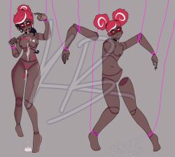  acefluxasshole body_writing doll doll_joints femsub hazbin_hotel puppet signature tagme velvette_(hazbin_hotel) watermark 