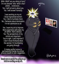  ace_attorney altered_common_sense ass athypno bimbofication black_background blue_eyes bottomless bra breasts chicken_pose chubby collarbone comic dialogue embarrassed english_text ermes_costello female_only femsub franziska_von_karma ghostec_(ghostec) gyaru haigure huge_ass huge_breasts humiliation hypnotized_hypnotist jojo's_bizarre_adventure large_ass large_breasts leopard_print looking_at_viewer miniskirt navel nude open_mouth panties pov pov_dom pussy pussy_juice signature simple_background spiral_eyes standing symbol_in_eyes tan_skin text thick_thighs topless wide_hips yukako_yamagishi_(jojo's_bizarre_adventure) 
