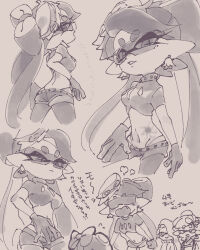  callie_(splatoon) corruption cousins earrings enemy_conversion femsub gloves hypnoshades inkling inkling_girl jewelry marie_(splatoon) mole monster_girl nintendo short_shorts splatoon splatoon_2 spoilers sunglasses tank_top tattoo tech_control tentacles text tights translation_request twintails ukata 
