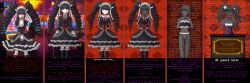  anailater(manipper) black_hair celestia_ludenberg comic dangan_ronpa inanimate_object instant_loss manip sequence statue text transformation 