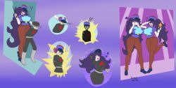  absurdres artist_request breasts clone femdom happy_trance hat hex_maniac hexification hypnotic_clothing large_breasts malesub nintendo officer_jenny pokemon pokemon_x_and_y police_uniform ponytail purple_hair roggamer22 saluting team_rocket team_rocket_grunt transformation transgender twinning 