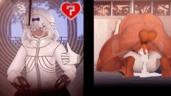  animated animated_gif anus ass balls barefoot before_and_after bow chains coin confused cum cum_in_pussy femsub instant_loss kira_(limbus_company) light_skin limbus_company lune1 maledom mating_press pendulum phantom_hand purple_eyes sex spiral tan_skin unaware vaginal white_hair 