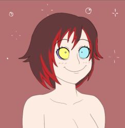  animated animated_gif blush bottomless breasts female_only femsub happy_trance kaa_eyes nude plsgts red_hair ruby_rose rwby short_hair smile solo topless 