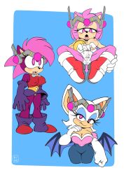  absurdres amy_rose antenna bat_girl bat_wings blush breasts cleavage coolblue drool empty_eyes female_only femsub furry glowing glowing_eyes happy_trance hedgehog_girl hypnotic_accessory large_breasts masturbation multiple_girls open_mouth panties pink_hair pussy_juice rouge_the_bat short_hair smile sonia_the_hedgehog sonic_boom sonic_the_hedgehog_(series) sonic_underground tech_control topless underwear wings 