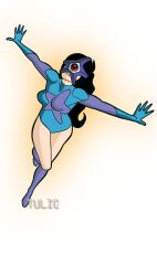 alien aura black_hair boots dc_comics expressionless female_only femsub gloves glowing leotard long_hair original parasite signature solo starro super_hero tulio