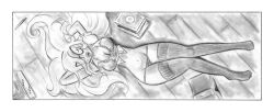 bimbofication blonde_hair breasts comic femsub glasses greyscale hair_growth happy_trance large_breasts large_lips librarian memetic_control mr-dna open_mouth original panties thighhighs underwear