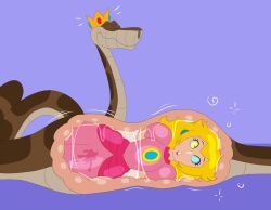 blonde_hair crown disney dress drool earrings expressionless femsub gloves jewelry kaa kaa_eyes lipstick long_hair maledom nintendo open_mouth opera_gloves plsgts princess princess_peach pussy_juice simple_background smile snake super_mario_bros. the_jungle_book vore x-ray