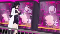  3d alternate_costume animal_ears azur_lane barcode black_hair breasts cleavage clipboard corruption crotch_tattoo doctor erect_nipples erect_nipples_under_clothes face_paint female_only femsub force_feeding glasses hair_ornament heart_eyes huge_breasts koikatsu! lab_coat leggings long_hair multiple_girls multiple_subs navel nflv231 pregnant prinz_eugen_(azur_lane) restrained scientist see-through sex sex_machine skirt spread_legs stasis_tank symbol_in_eyes tattoo tech_control tubes twintails underboob vaginal white_hair 