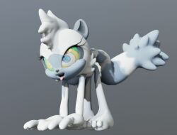  3d all_fours barefoot bottomless empty_eyes feet female_only femsub furry galcd happy_trance lemur_girl nude open_mouth pet_play smile sonic_the_hedgehog_(series) spiral_eyes symbol_in_eyes tangle_the_lemur tongue tongue_out topless 