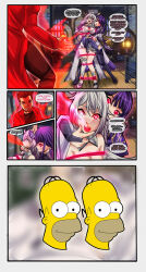  a_(adzrcool45) aura banagherlinks black_eyes bondage breasts brown_hair censored chin_hold dialogue english_text eye_color_change femsub genshin_impact glowing_eyes grey_hair homer_simpson honkai_impact_3rd hypnotized_assistant kiana_kaslana maledom open_mouth original possession purple_hair raiden_shogun_(genshin_impact) red_eyes restrained short_hair speech_bubble text the_simpsons yellow_skin 