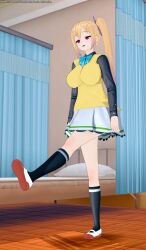 3d blonde_hair empty_eyes happy_trance large_breasts latinkaixa long_hair mai_kawakami myriad_colours_phantom_world