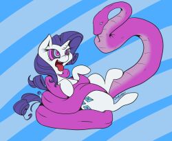 animals_only coils curly_hair femsub happy_trance horns horse hypnofur hypnotic_eyes kaa_eyes long_hair my_little_pony open_mouth original purple_hair rarity snake tongue tongue_out unicorn