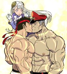  aura aware bandana bangs bare_shoulders black_hair blush body_control bow brown_hair capcom capcom_fighting_jam closed_eyes femdom gloves goddess grey_hair hat heart heart_eyes hypnotic_magic ingrid_(capcom) kissing long_hair love m._bison malesub multiple_boys multiple_subs muscle_boy nipples psychic ribbon rocckart ryu_(street_fighter) short_hair sparkle straight-cut_bangs street_fighter sub_on_sub tagme topless white_hair yaoi 
