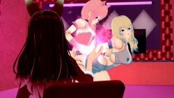 3d blake_(blakiee) blonde_hair blue_eyes blue_hair body_writing brown_eyes brown_hair cat_boy cat_ears clothed_exposure doll doll_joints dollification dress empty_eyes expressionless femboy femdom femsub fox_ears fox_girl green_eyes hypnotized_dom jamie_(blakiee) koikatsu! lipstick liz_(blakiee) magic maledom malesub milena original pasties pink_hair puppet sex sex_toy transformation