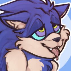  animated animated_gif blue_hair drool droskimo furry heavy_eyelids hedgehog_boy kaa_eyes male_only malesub open_mouth sonic_the_hedgehog sonic_the_hedgehog_(series) spiral_background tongue tongue_out 