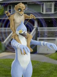  3d animal_ears animated animated_gif beak bird_boy drool furry male_only maledom malesub mordecai non-human_feet open_mouth pocket_watch raccoon_boy regular_show rigby spiral_background spiral_eyes tagme tail thehypnopotamus watermark 