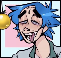  2d animated animated_gif drool gorillaz happy_trance male_only malesub open_mouth pendulum pocket_watch spiral_eyes tongue tongue_out 