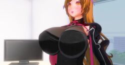 3d breasts empty_eyes expressionless femsub kamen_writer_mc large_breasts rika_(made_to_order) screenshot tagme text translated trigger