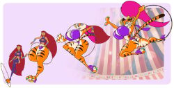 animal_transformation dc_comics furry magic ponytail red_hair sequence starfire teen_titans tiger_girl toonification toonvasion transformation