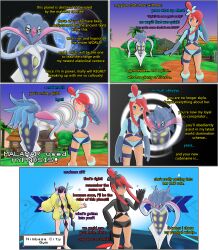  3d black_hair comic corruption crashtrance dark_skin elesa_(pokemon) empty_eyes femsub malamar nintendo pokemon red_hair skyla_(pokemon) text 