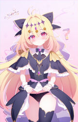  confused cure_arcana_shadow loli ohakomiv pendulum precure skirt skirt_lift spiral spiral_eyes symbol_in_eyes very_long_hair 