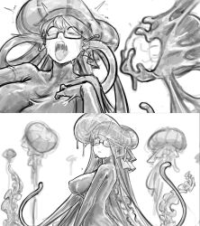  assimilation brain brain_injection femsub glasses greyscale jellyfish kain parasite slime tagme tentacles transformation 