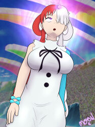  drool eye_roll female_only femsub m00n_key multicolored_hair one_piece pendulum purple_eyes solo standing twintails uta_(one_piece) 