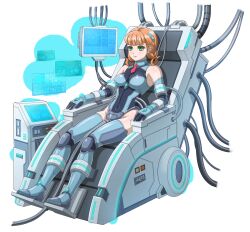  annette_fantine_dominic bondage chair empty_eyes fire_emblem fire_emblem_three_houses green_eyes kiwamekiwa nintendo orange_hair restrained tagme tech_control tight_clothing tubes 