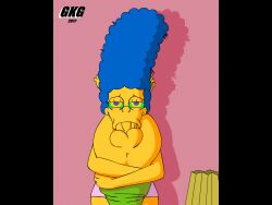  animated animated_eyes_only animated_gif blowjob_face femsub kaa_eyes looking_at_viewer marge_simpson mommy the_simpsons 